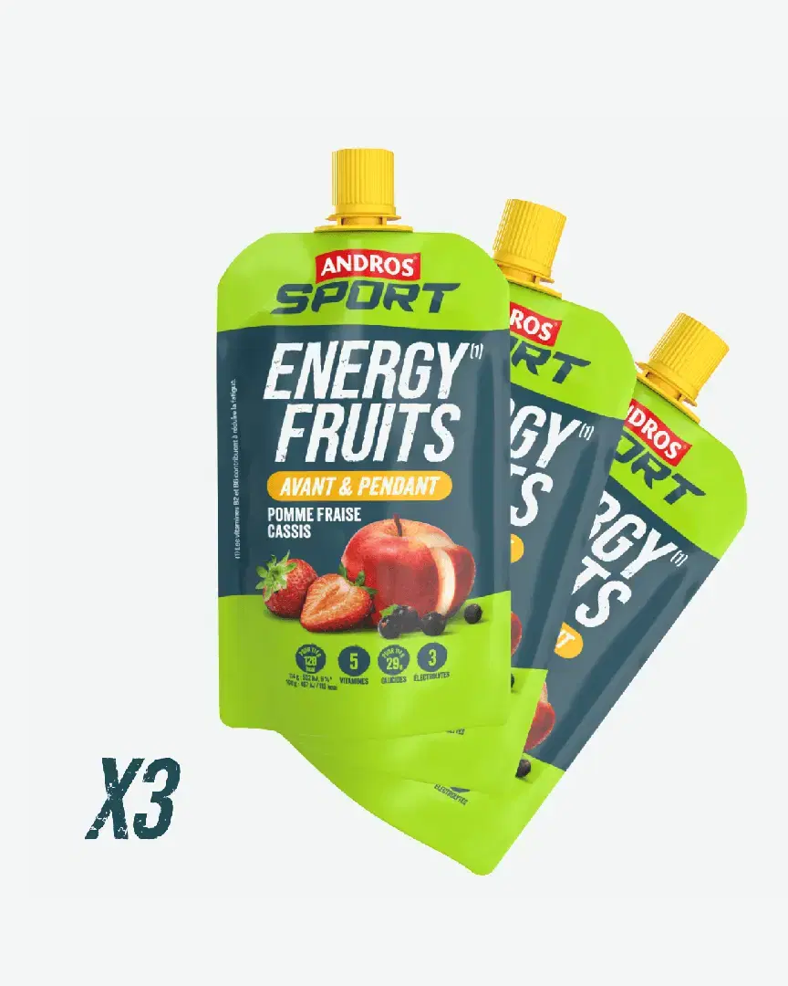 Andros Gourde Energy Fruits Pomme Fraise Cassis 114G - 50137501 (0) au meilleur prix !