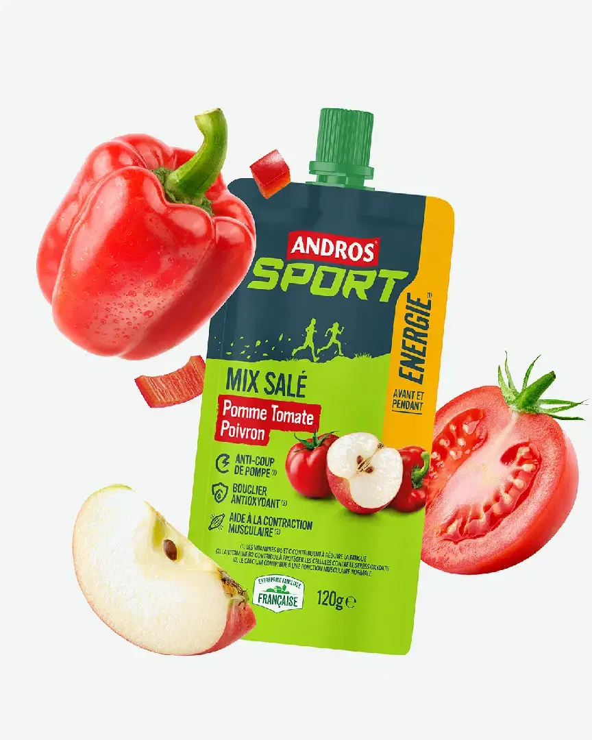 Andros Gourde Mix Salé Pomme Tomate Poivron 120G - 50133657 (0) au meilleur prix !