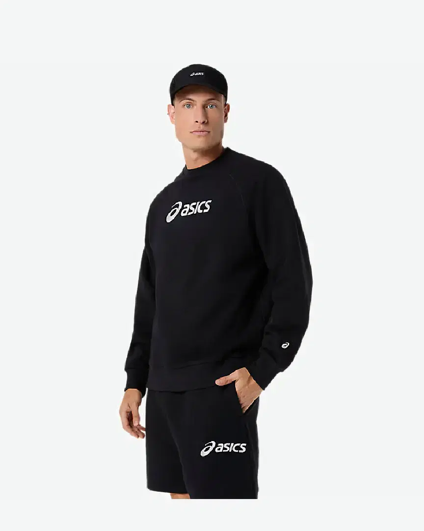 Asics Logo Fleece Crew-Neck Top M - 2031F326-001 (2) au meilleur prix !