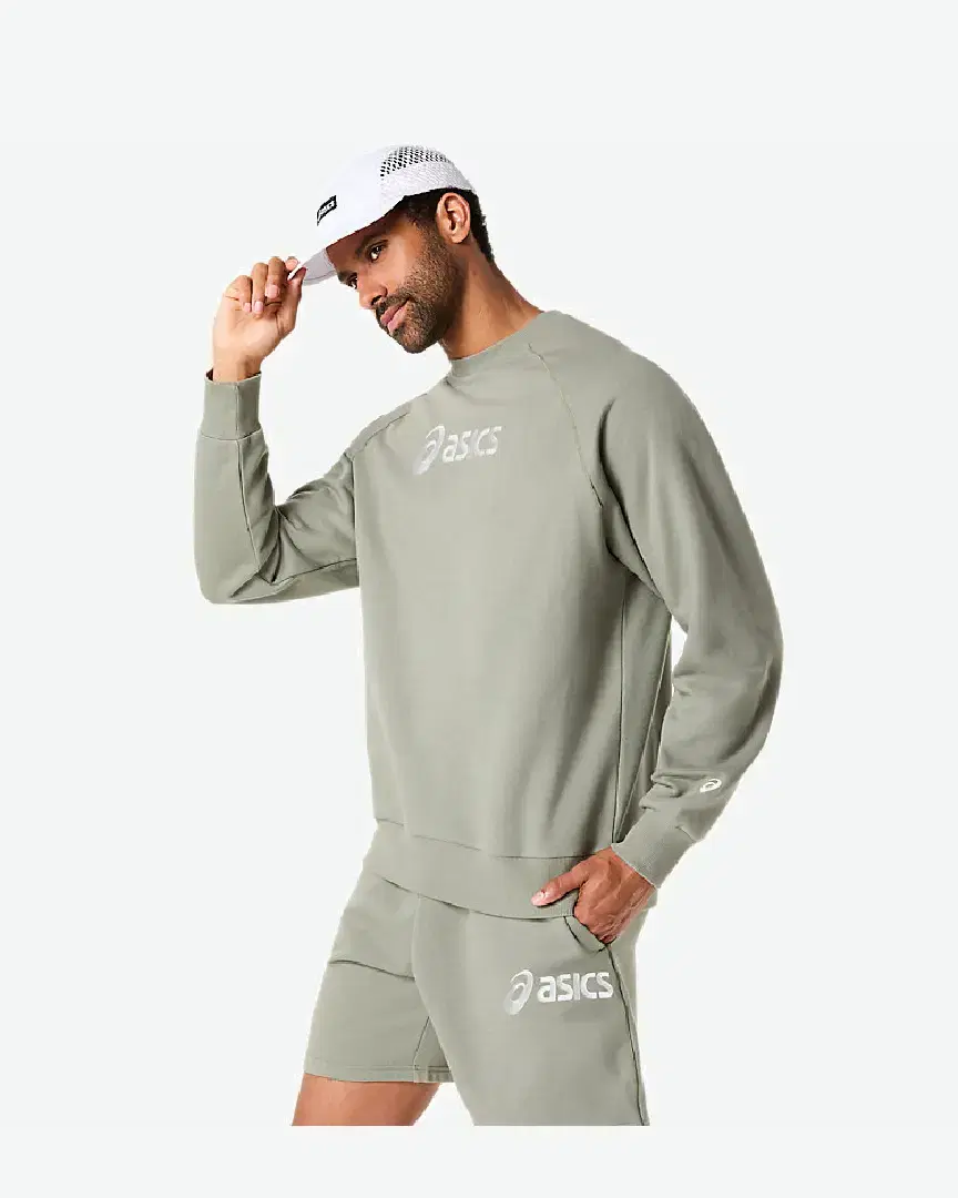 Asics Logo Fleece Crew-Neck Top M - 2031F326-300 (2) au meilleur prix !