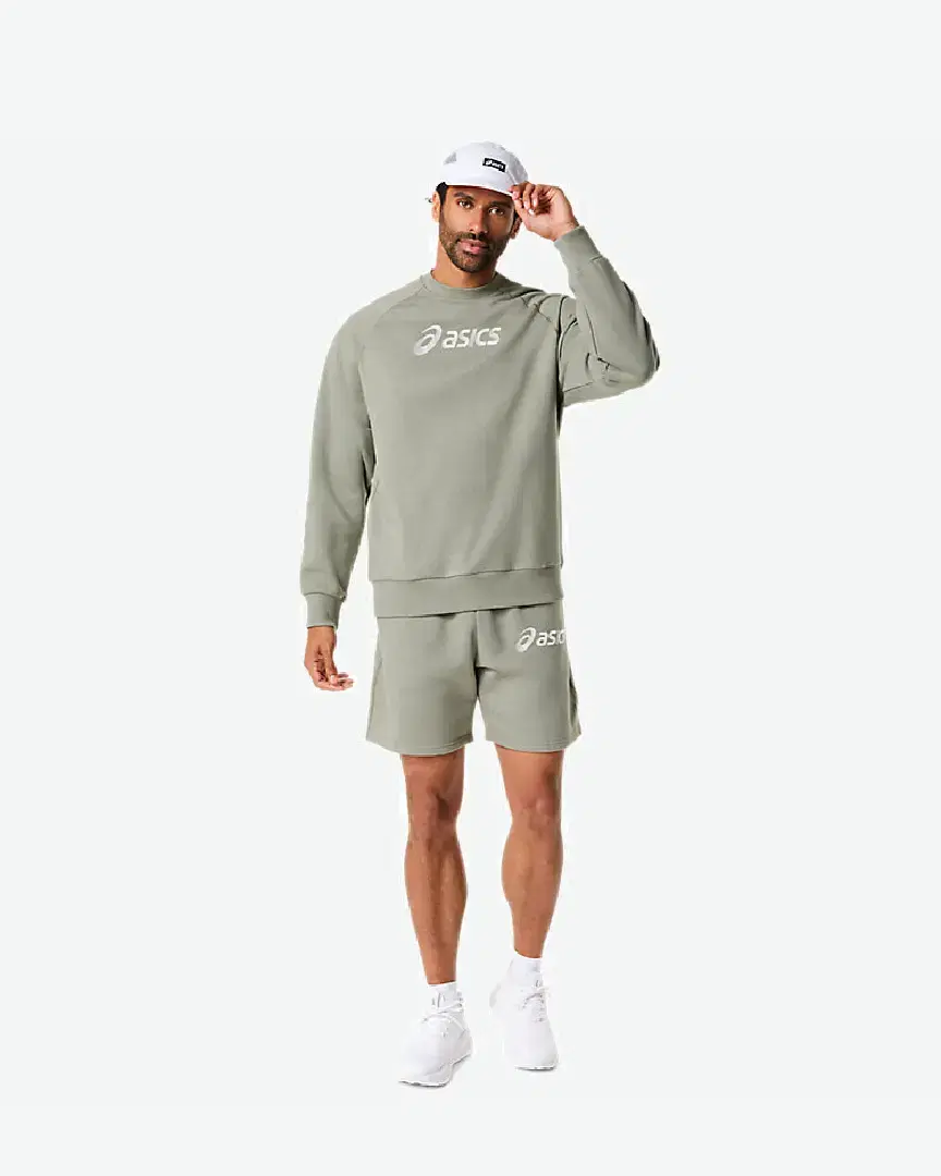 Asics Logo Fleece Crew-Neck Top M - 2031F326-300 (5) au meilleur prix !