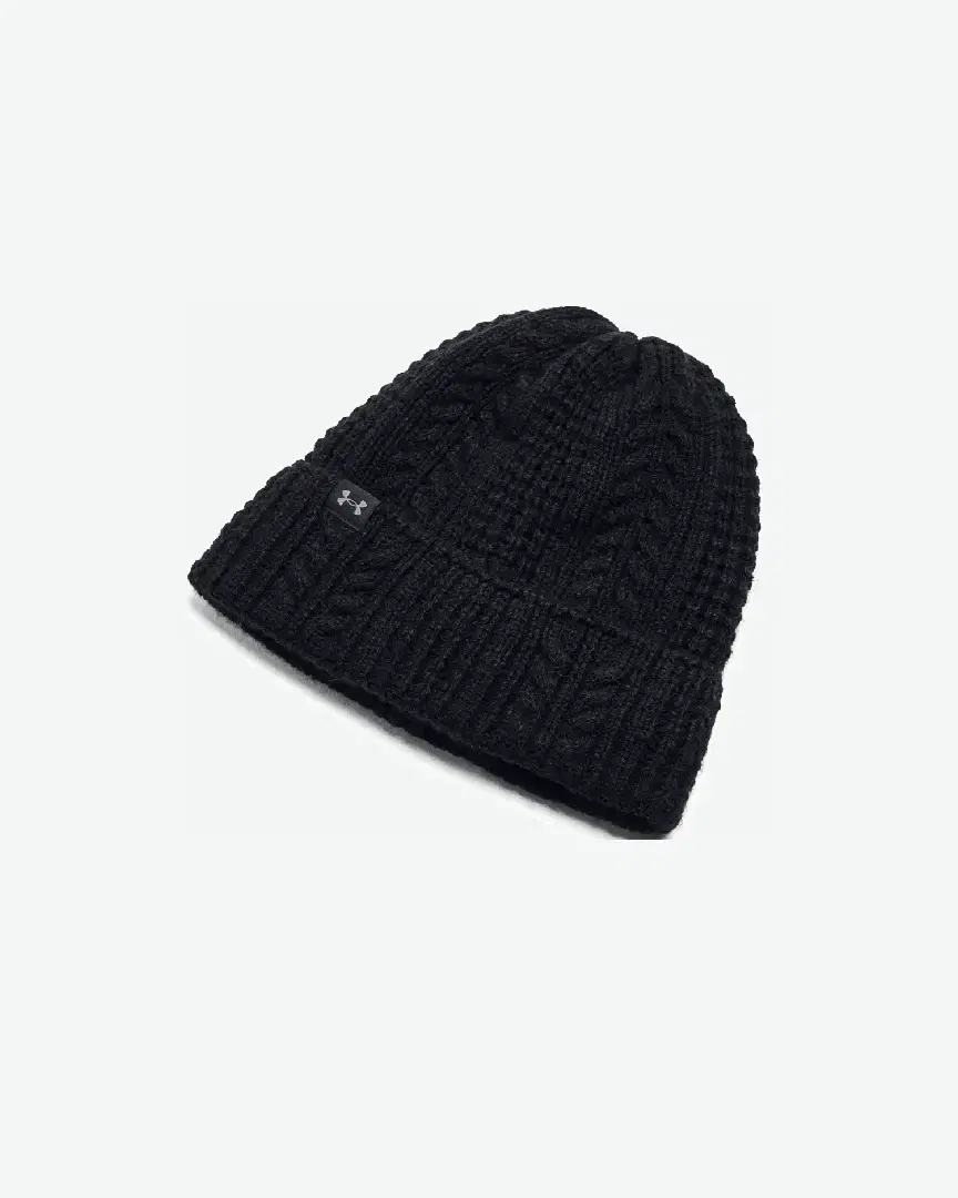 Bonnet Under Armour W Halftime Cable Knit Beanie-Blk W - 1386639-001 (0) au meilleur prix !