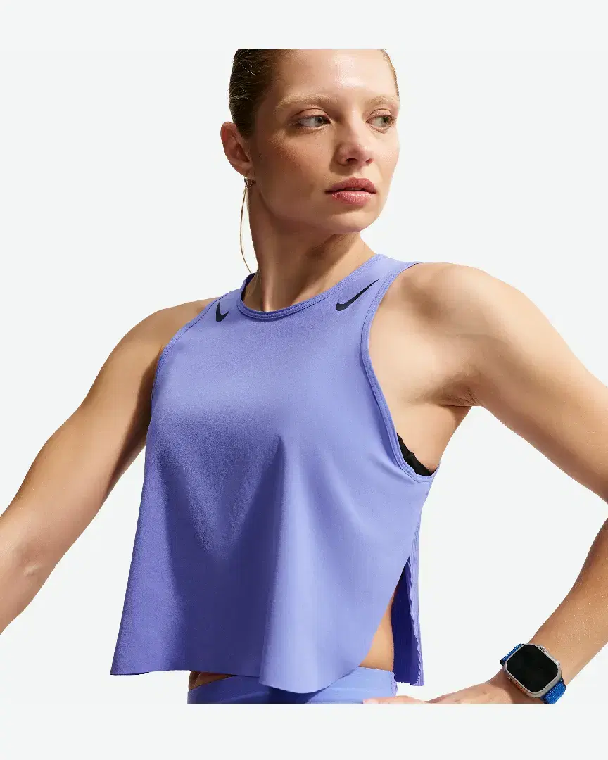 Débardeur Court Imprimé Dri-Fit Adv Nike Aeroswift W - FN2713-570 (2) au meilleur prix !