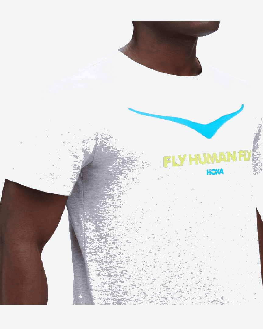 Hoka Haut À Manches Courtes Logo Topo M - 1157190-HRGY (4) au meilleur prix !