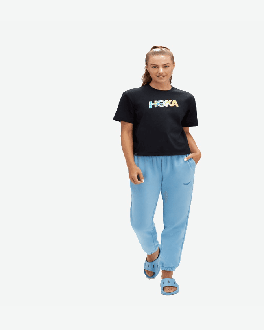 Hoka Haut À Manches Courtes Logo Topo W - 1153374-BLK (2) au meilleur prix !