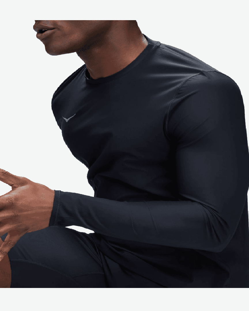 Hoka Haut De Running À Manches Longues Airolite M - 1151072-BLK (2) au meilleur prix !