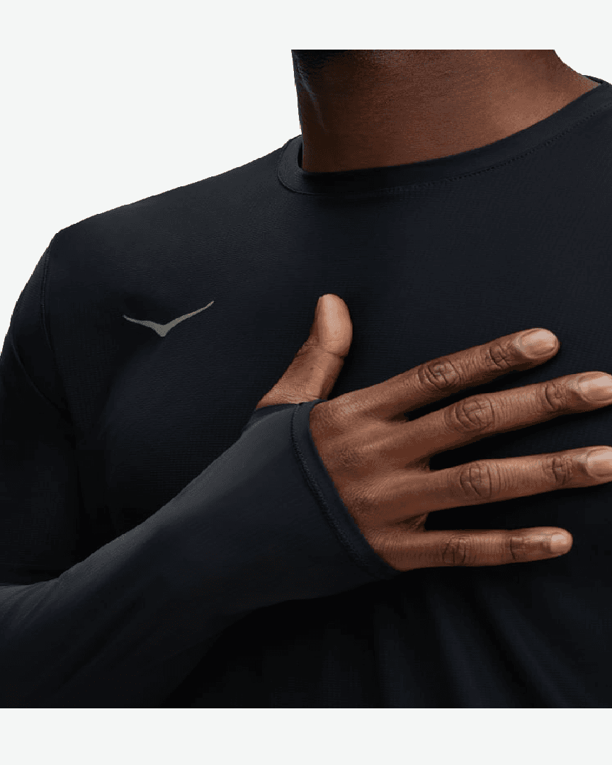 Hoka Haut De Running À Manches Longues Airolite M - 1151072-BLK (3) au meilleur prix !