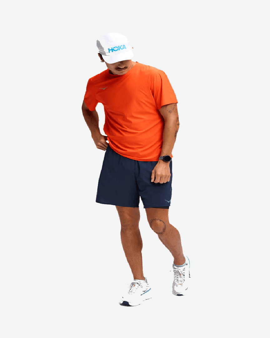 Hoka Short 2-En-1 Glide 18 Cm M - 1176972-MDNB (2) au meilleur prix !