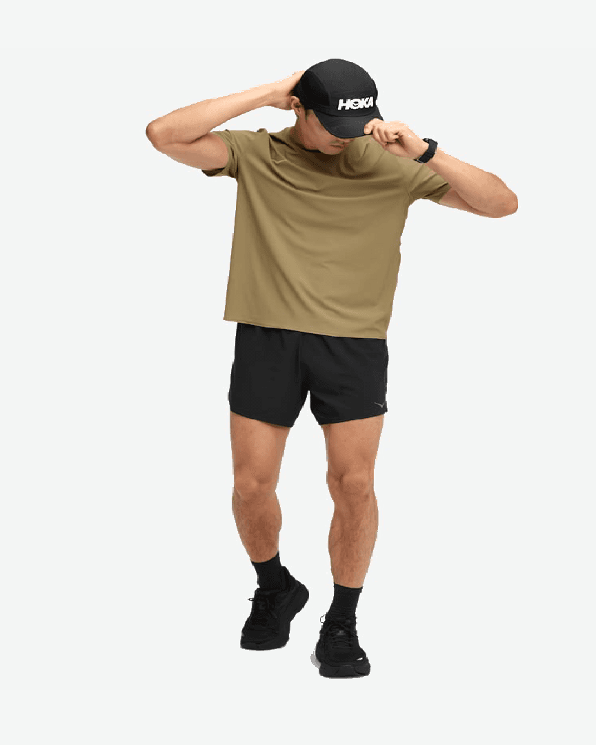 Hoka Short Avec Slip Intégré Glide 13 Cm M - 1176971-BLK (2) au meilleur prix !