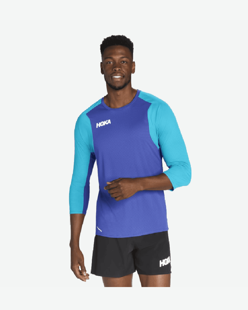 Hoka T-Shirt À Manches Trois-Quarts Glide - 1123726-BLNG (4) au meilleur prix !