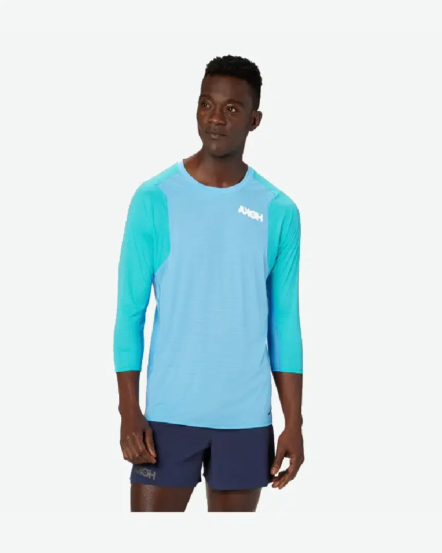 Hoka T-Shirt À Manches Trois-Quarts Glide M - 1123726-AABR (0) au meilleur prix !
