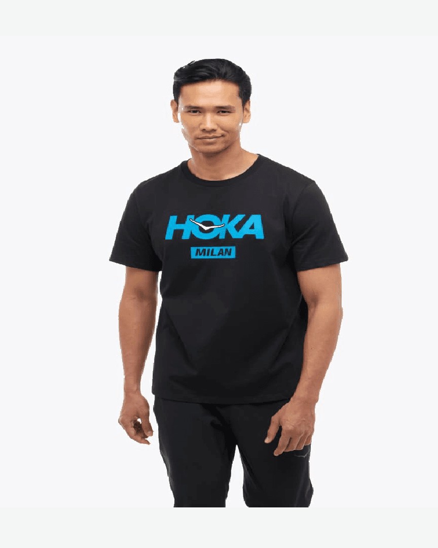 Hoka T-Shirt Milan City M - 1178950-BLK (2) au meilleur prix !