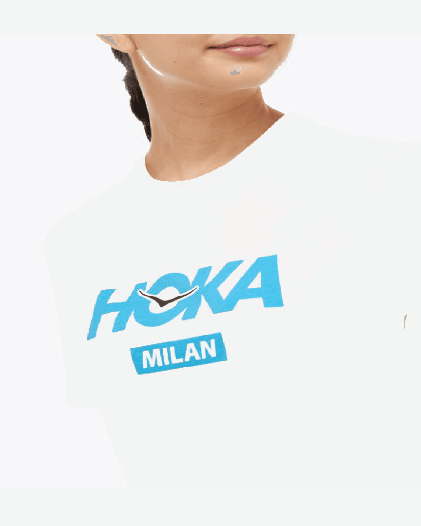 Hoka T-Shirt Milan City W - 1178934-WHT (3) au meilleur prix !