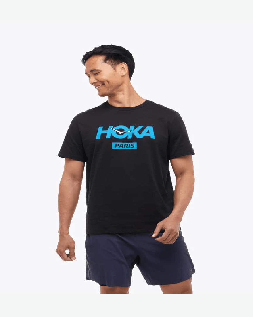 Hoka T-Shirt Paris City M - 1178920-BLK (2) au meilleur prix !