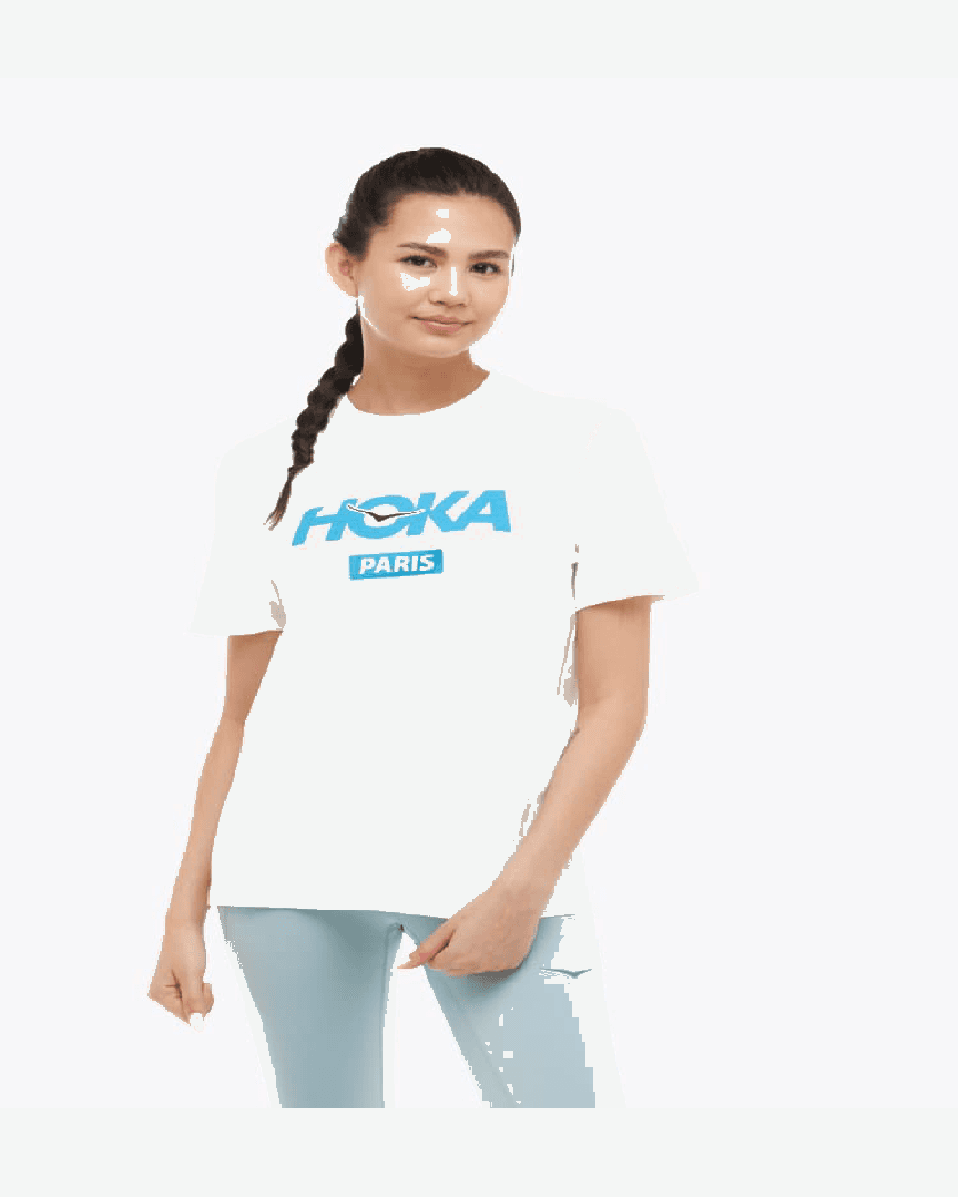 Hoka T-Shirt Paris City W - 1178931-WHT (2) au meilleur prix !
