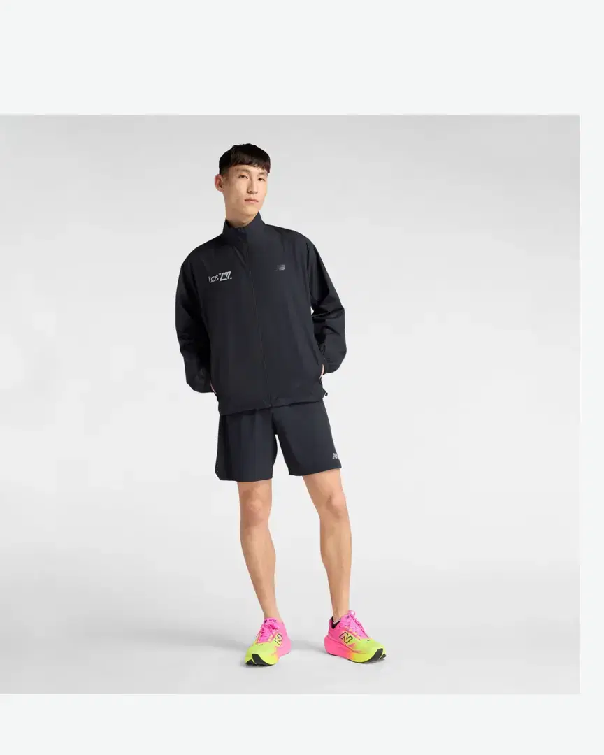 New Balance London Edition Fast Days Run Jacket M - MJ61F1Y5BK (5) au meilleur prix !