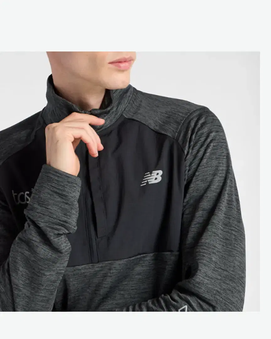 New Balance London Edition Rc Essential Heat Grid Half Zip Ldn M - MT61G44SBK (2) au meilleur prix !