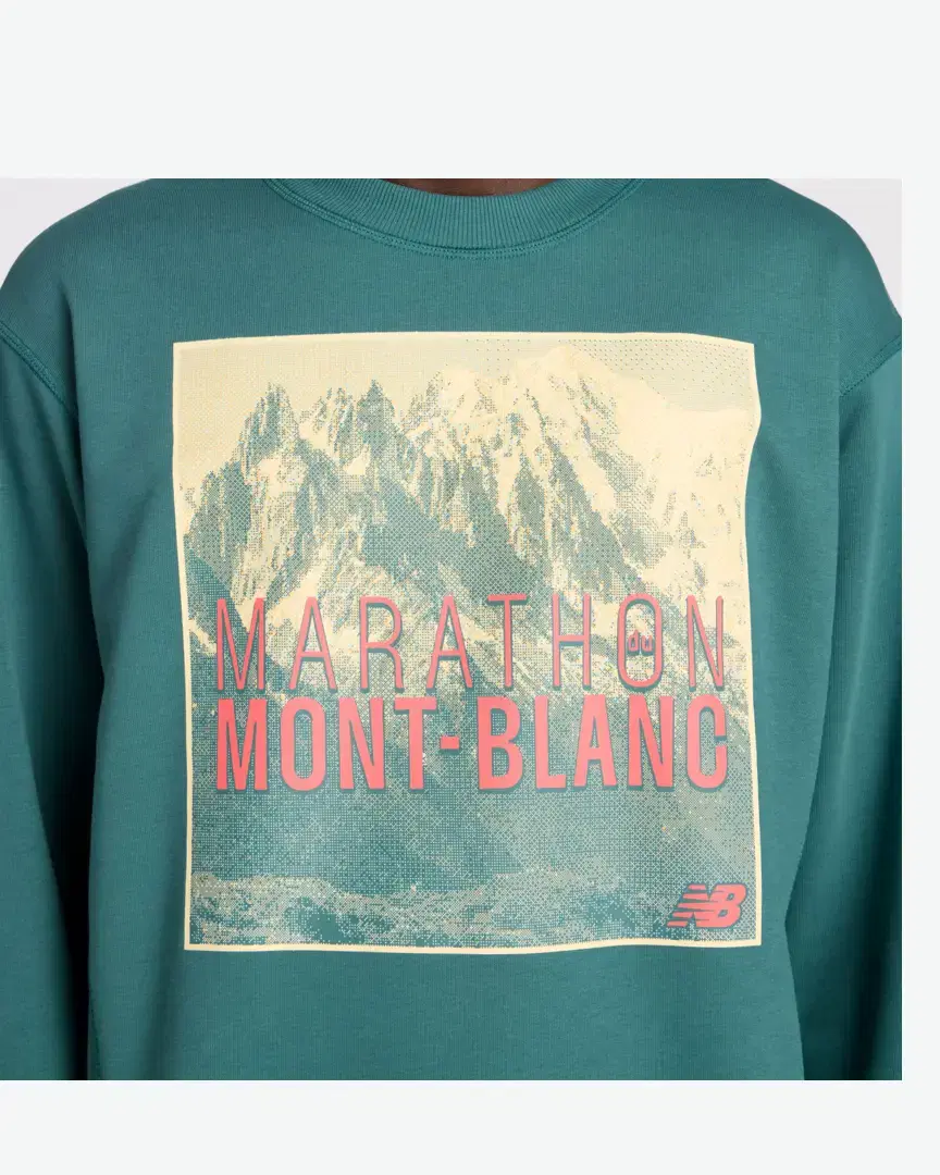 New Balance Marathon Du Mont Blanc Athletics French Terry Crew M - MT51113NUS (5) au meilleur prix !