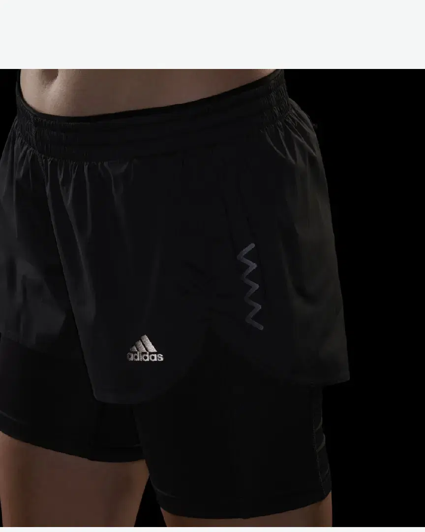 Short adidas Run Fast Two-in-One W - HB9225 (3) au meilleur prix !