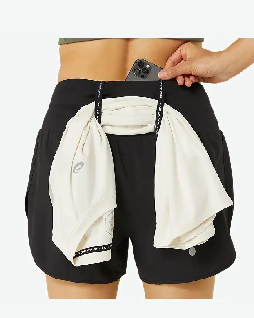 Short Asics Road 3.5In W - 2012C965-001 (4) au meilleur prix !