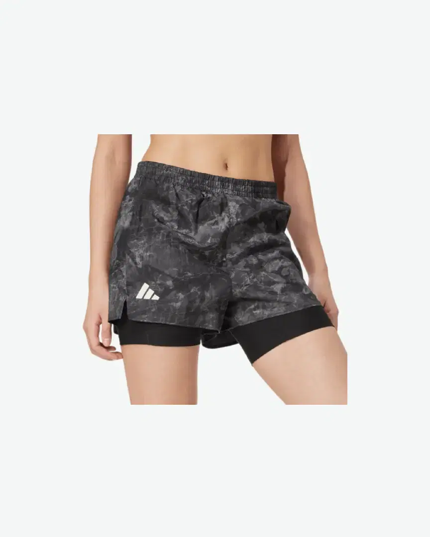 Shorts Adidas Own The Run Spray Dye 2In1 W - JL8718 (0) au meilleur prix !