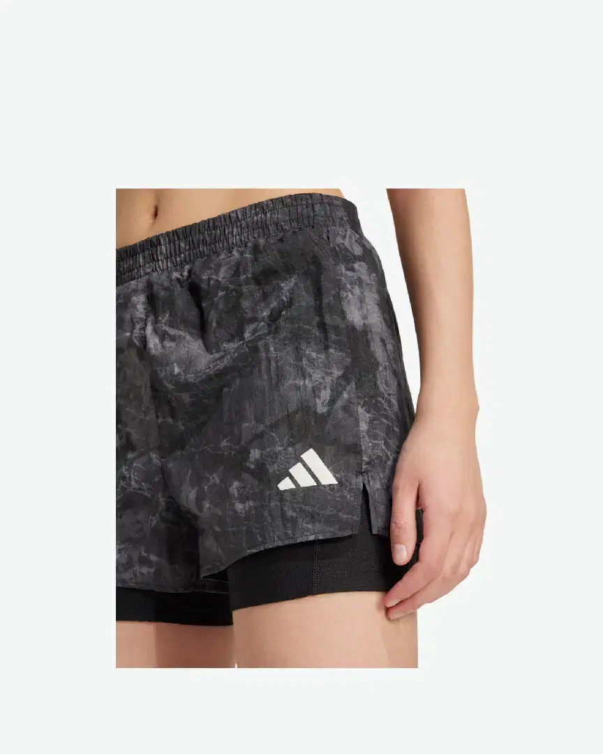 Shorts Adidas Own The Run Spray Dye 2In1 W - JL8718 (3) au meilleur prix !