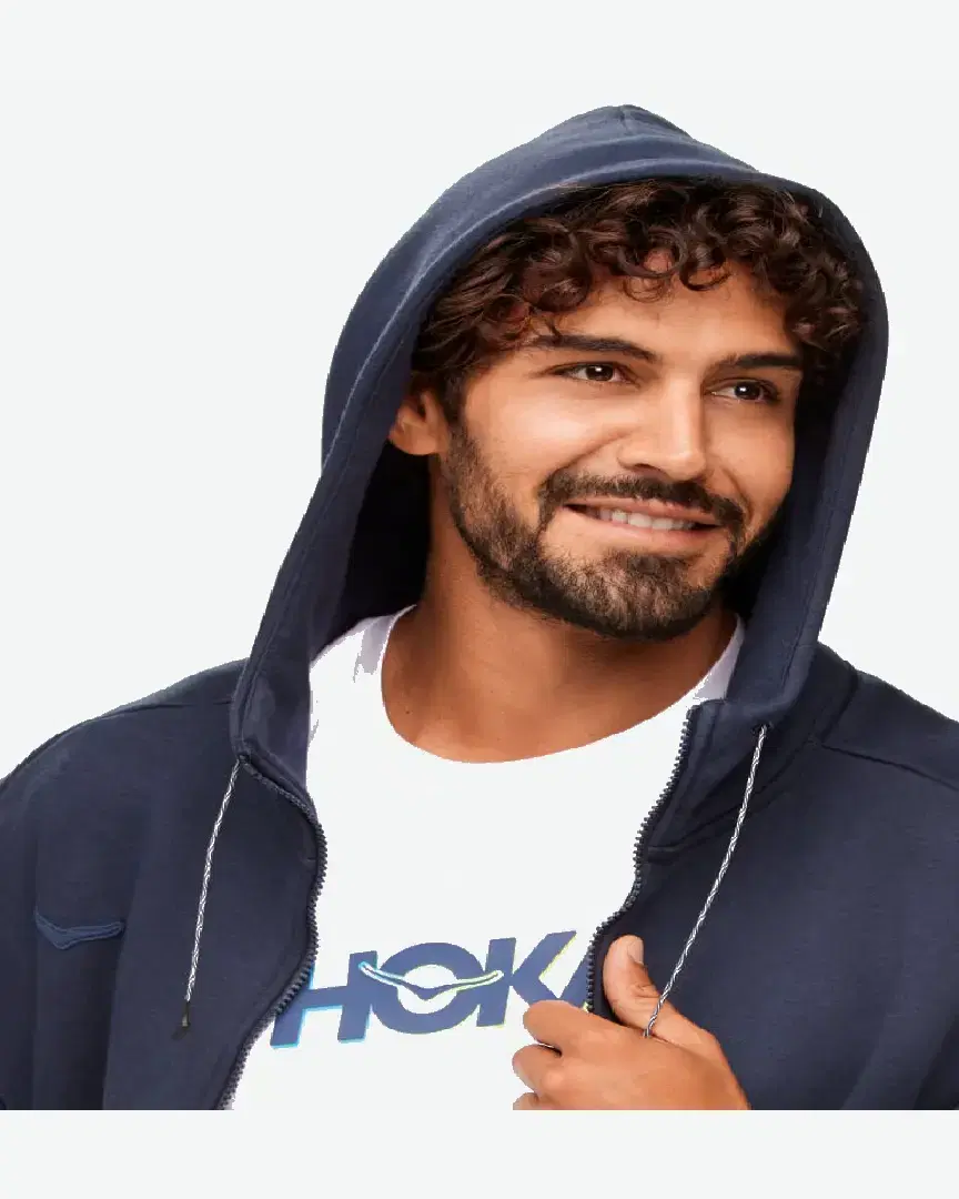 Sweat À Capuche Essential Hoka Zippé M - 1151391-OTR (4) au meilleur prix !