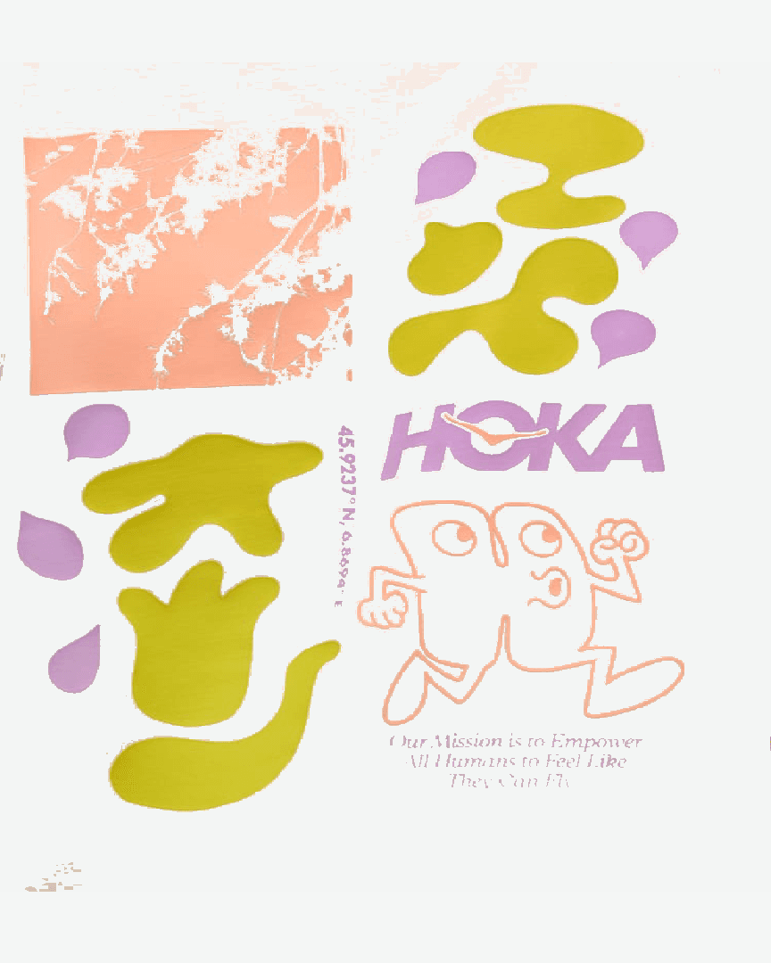 T-Shirt À Manches Courtes Hoka Collage - 1168430-ALBS (2) au meilleur prix !