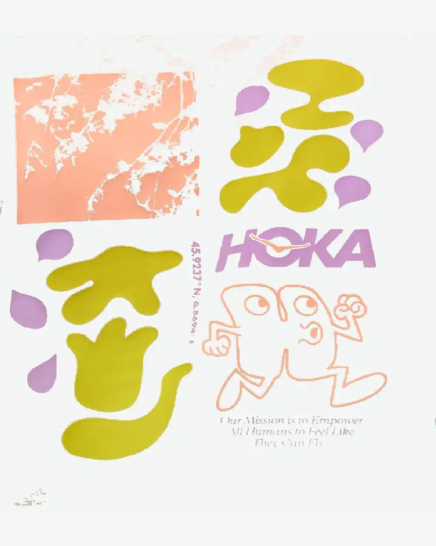 T-Shirt À Manches Courtes Hoka Collage - 1168430-ALBS (3) au meilleur prix !