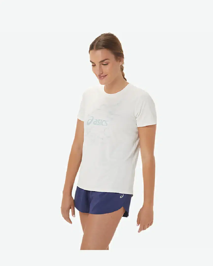 Tee-shirt à manches courtes Asics Nagino Graphic Run W - 2012C752-100 (2) au meilleur prix !