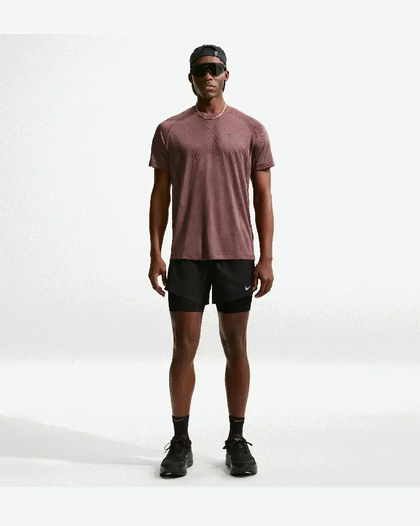 Tee-Shirt À Manches Courtes Et Motifs Réfléchissants Dri-Fit Adv Nike Stride M - IF2088-503 (3) au meilleur prix !