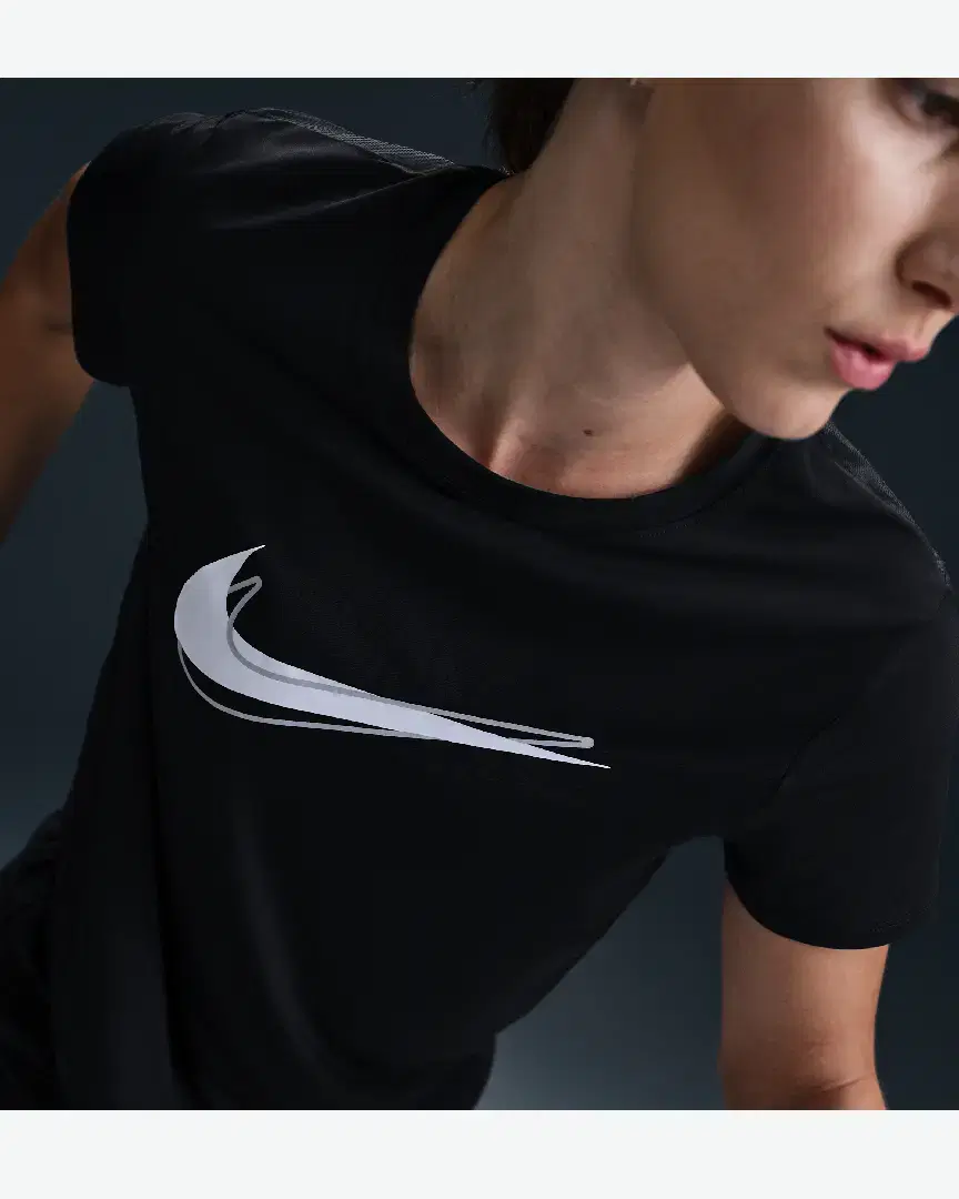Tee-Shirt À Manches Courtes Dri-Fit Nike One Swoosh W - HJ2204-010 (2) au meilleur prix !
