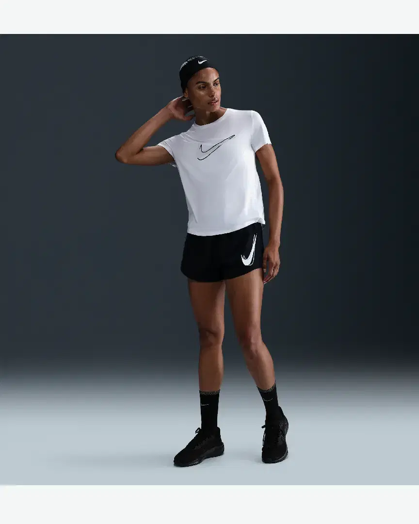 Tee-Shirt À Manches Courtes Dri-Fit Nike One Swoosh W - HJ2204-100 (3) au meilleur prix !