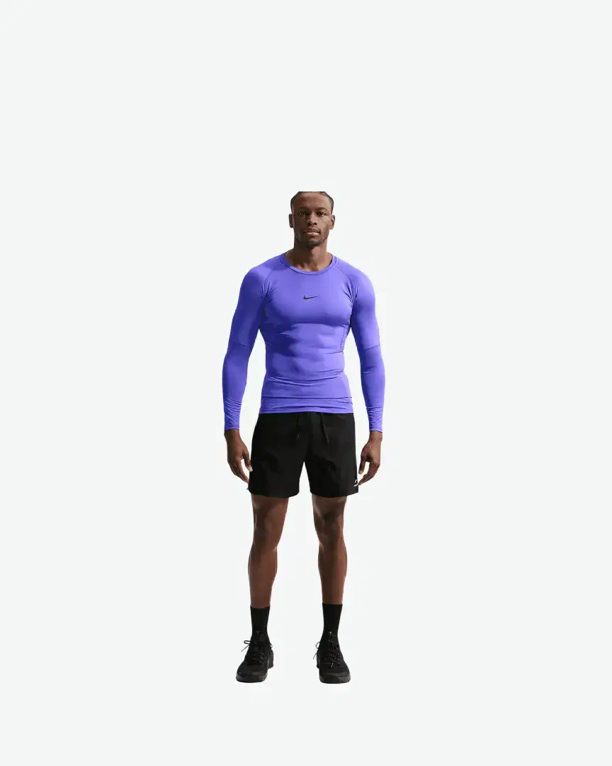 Tee-Shirt À Manches Longues Nike M Np Df Tight Top Ls M - FB7919-510 (2) au meilleur prix !