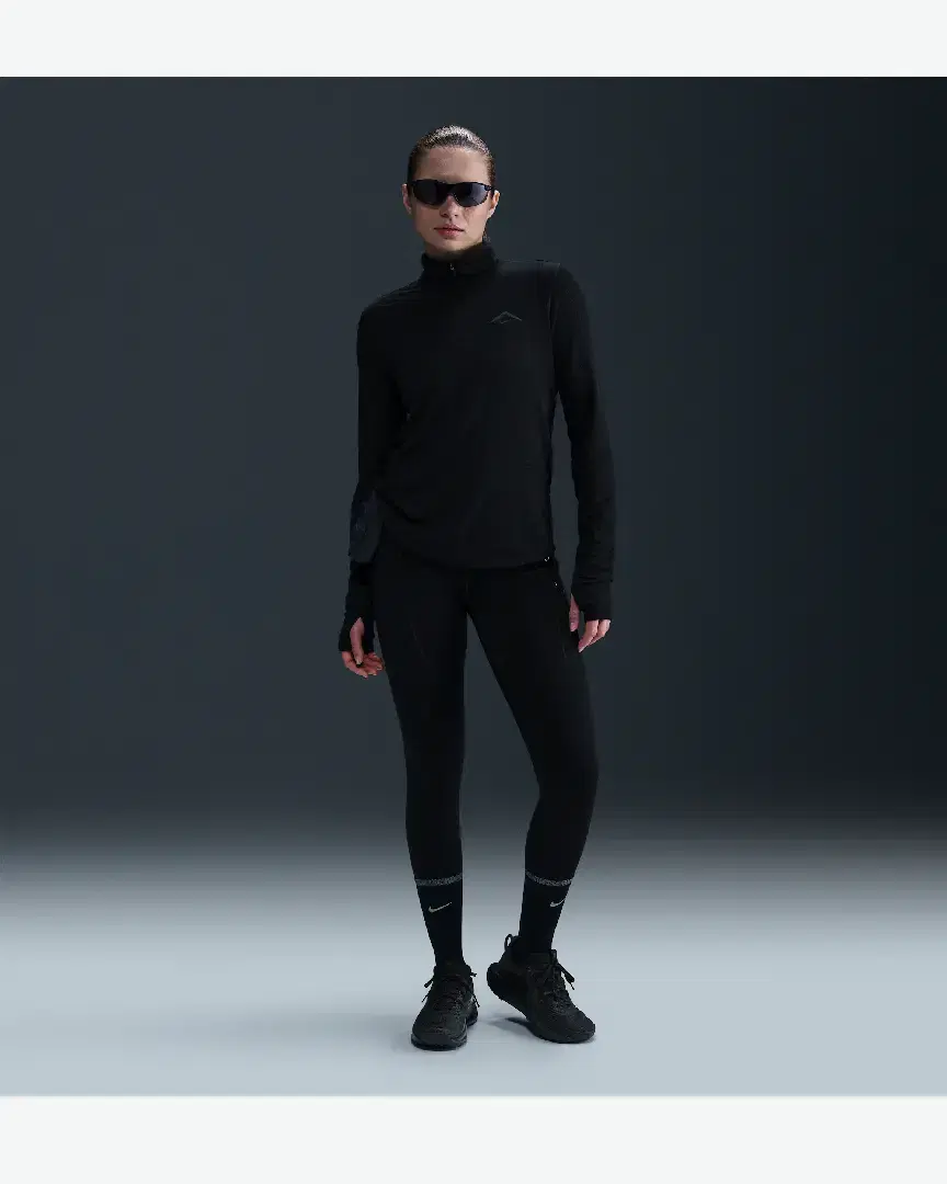 Tee-Shirt Deuxième Couche Dri-Fit À 1/4 De Zip Nike Trail W - HJ2248-010 (3) au meilleur prix !